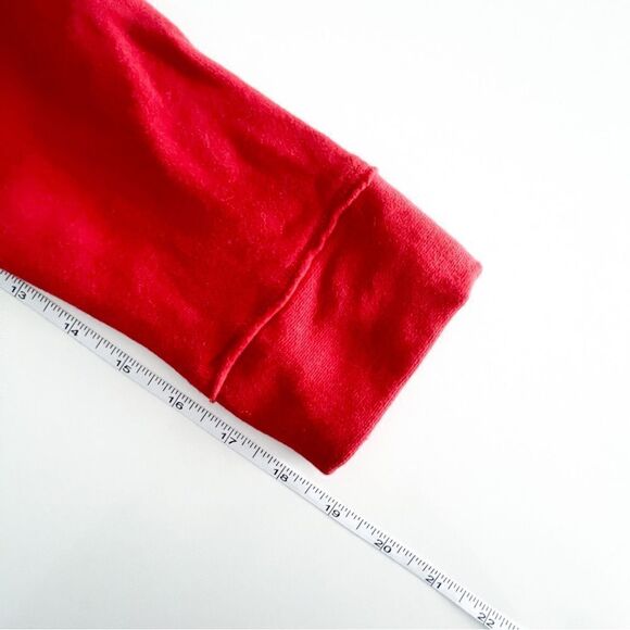 Sandwich Knit Blazer Buckle Red Raw Edges Elbow Patches Women's S Cardigan - Picture 8 of 8